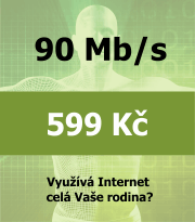 Tarif Internet MAX - bezdrát 90 Mb/s